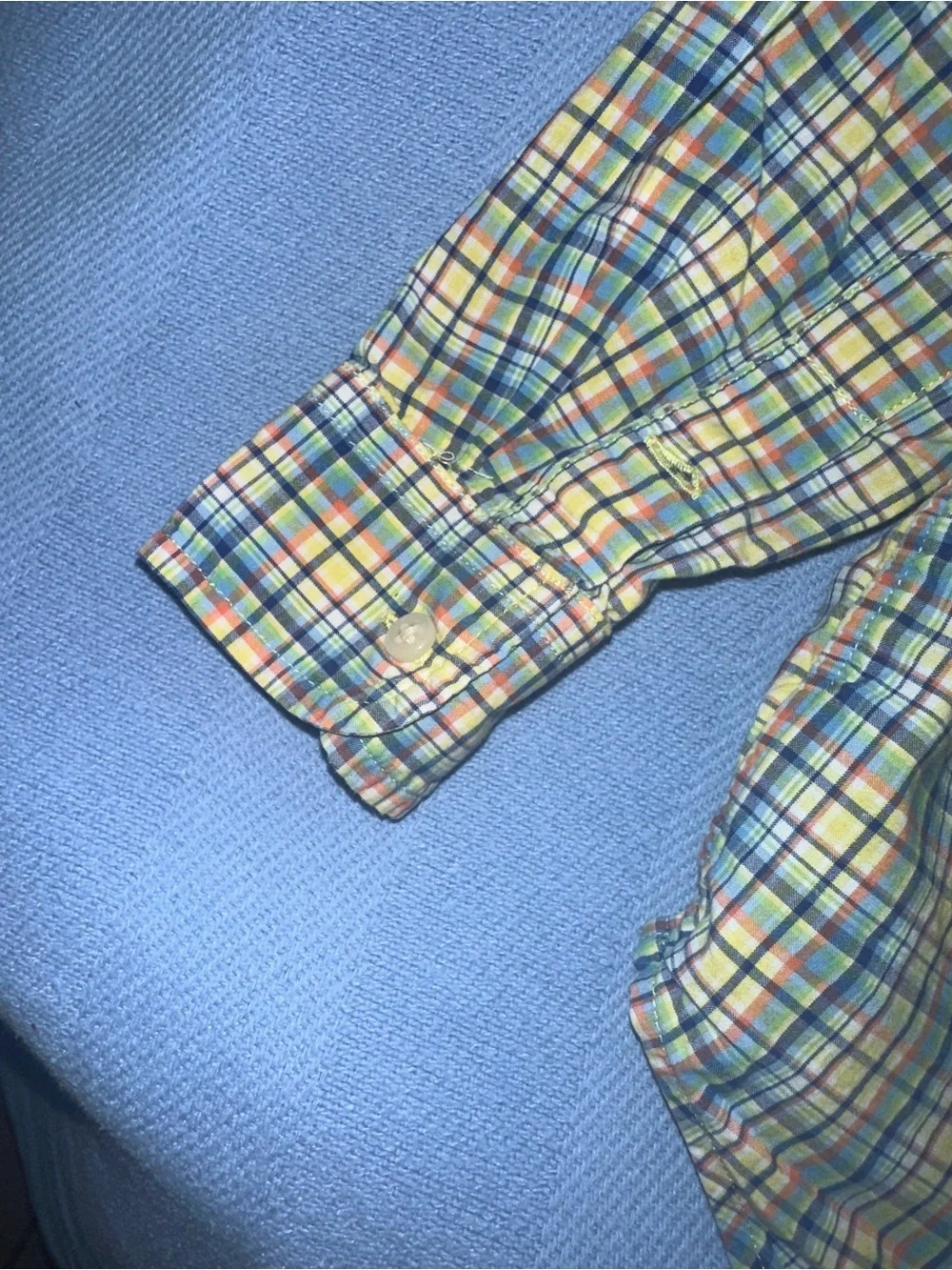 Ralph Lauren Boys' Yellow Plaid Button-Down Shirt size 4/4t